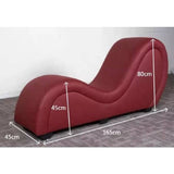 Kama Sutra Chaise Love Lounge Leather Black