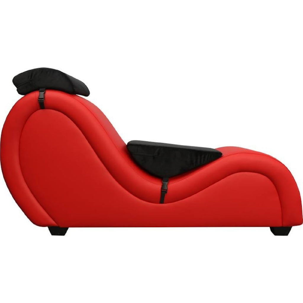 Kama Sutra Chaise Love Lounge Red w Black Pillows